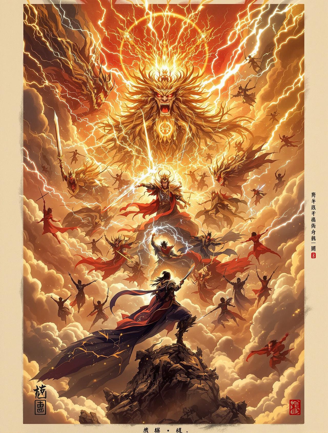 扣扣影视传媒作品《封神第一部》海报，中国神话史诗开篇